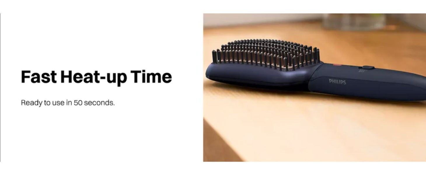 Philips Heated Straightening Brush with Silk Protect technology